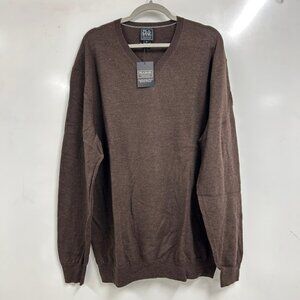 0420  NWT Jos. A. Bank Performance V-Neck Sweater – Brown (Men’s 2X)